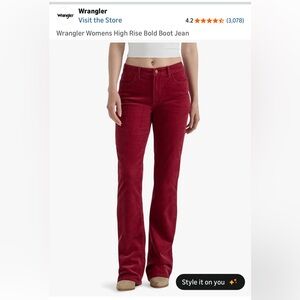 Wrangler Women's Bold Red Flare Jeans